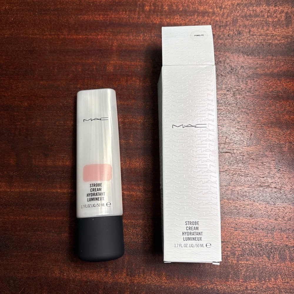 MAC Strobe Cream Hydratant Lumineux Pinklite 1.7 oz 50 ml New in Box